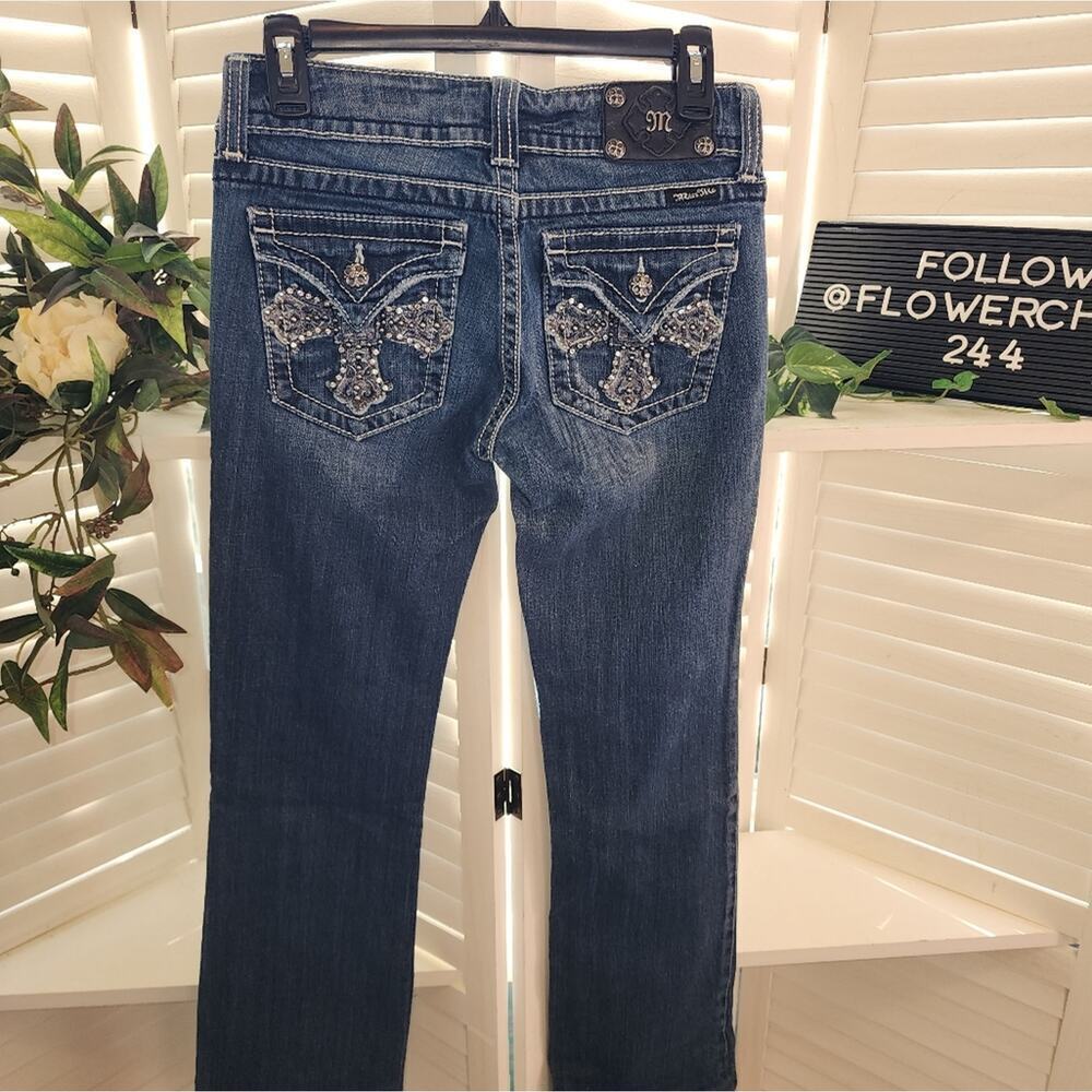 MISS ME EMBELLISHED JEANS SIZE 28 BOOT CUT - Picture 4 of 9